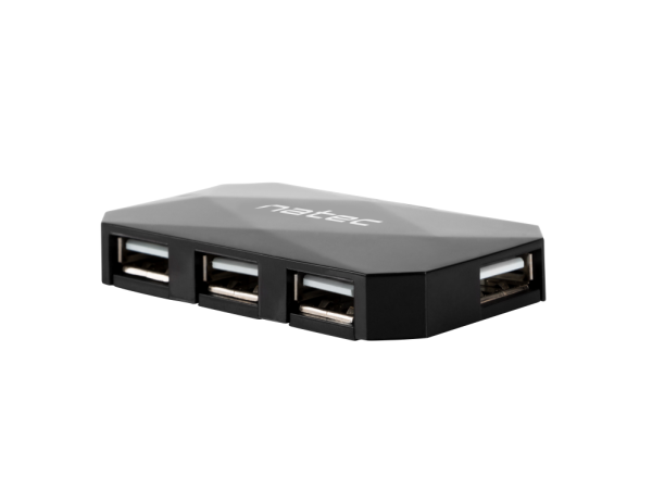 NATEC NHU-0647 hub de interfaz USB 2.0 480 Mbit/s Negro