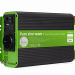 EnerGenie EG-PWC-PS500-01 adaptador e inversor de corriente Auto 500 W Negro, Verde