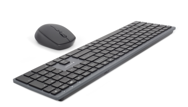 Gembird KBS-ECLIPSE-M500-PT teclado Ratón incluido Universal RF inalámbrico QWERTY Portugués Gris