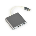 Gembird A-CM-HDMIF-02-SG Adaptador gráfico USB 3840 x 2160 Pixeles Gris