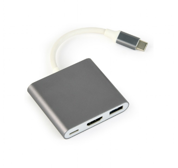 Gembird A-CM-HDMIF-02-SG Adaptador gráfico USB 3840 x 2160 Pixeles Gris