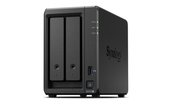 Synology DiskStation DS723+ servidor de almacenamiento NAS Torre Ryzen Embedded R1600 2 GB DDR4 DiskStation Manager Negro