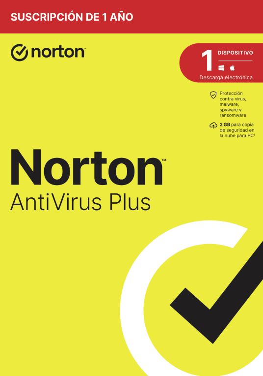 NortonLifeLock AntiVirus Plus Seguridad de antivirus Base Español 1 licencia(s) 1 año(s)