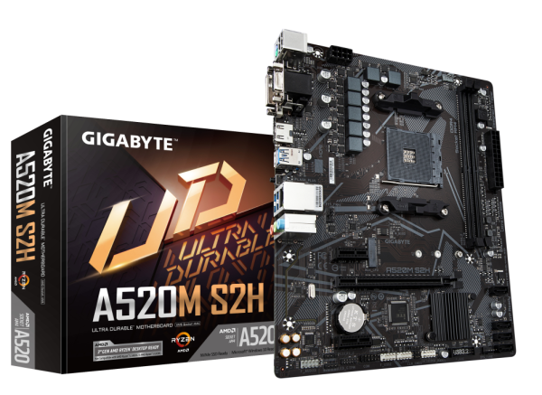 GIGABYTE A520M S2H placa base AMD A520 Zócalo AM4 micro ATX