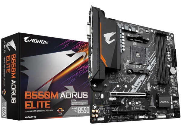 GIGABYTE B550M AORUS ELITE placa base AMD B550 Zócalo AM4 micro ATX