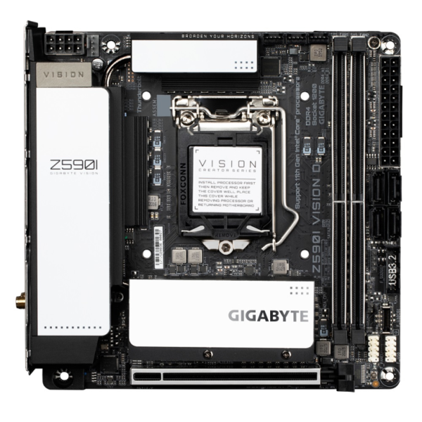 GIGABYTE Z590I VISION D placa base Intel Z590 LGA 1200 (Socket H5) mini ITX