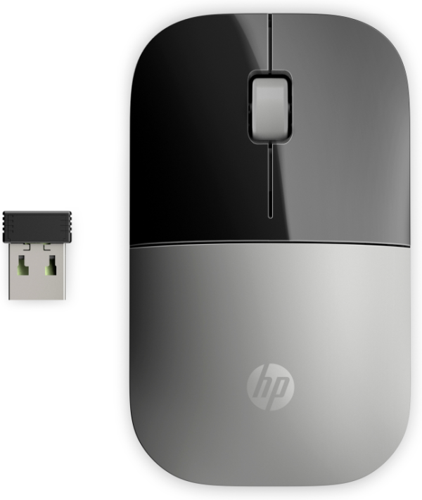 HP Z3700 Silver Wireless Mouse ratón Oficina Ambidextro RF inalámbrico Óptico 1200 DPI