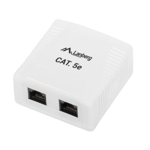 Lanberg OU5-0002-W caja de tomacorriente RJ-45 Blanco