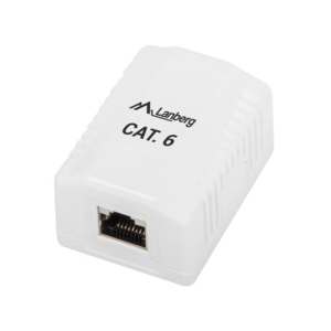 Lanberg OS6-0001-W caja de tomacorriente RJ-45 Blanco