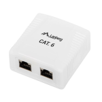 Lanberg OS6-0002-W cambiador de género para cable 2 x RJ-45 Blanco