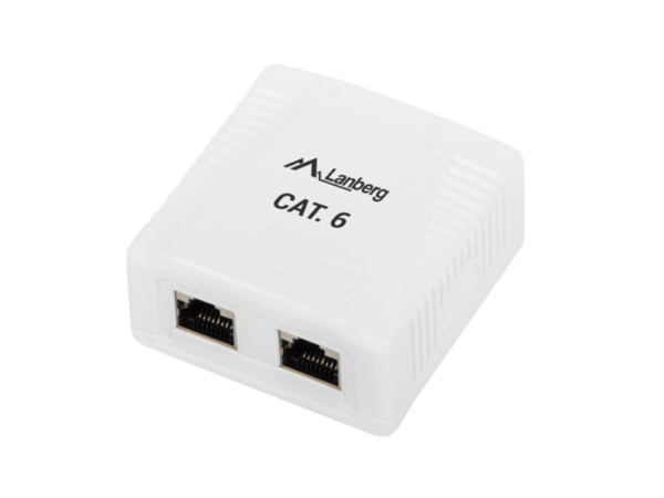 Lanberg OS6-0002-W cambiador de género para cable 2 x RJ-45 Blanco