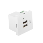 Lanberg AC-4545-2XUSB2.1-W toma de corriente 2x USB Blanco