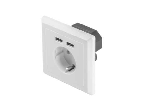 Lanberg AC-WS01-USB2-F set de conectores y conector Socket 1366