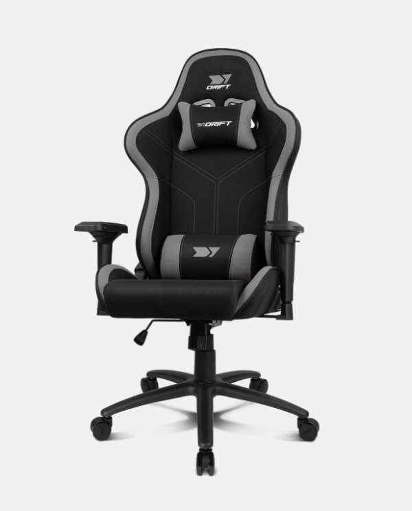 DRIFT DR110BGRAY silla para videojuegos Butaca para jugar Asiento acolchado Negro, Gris