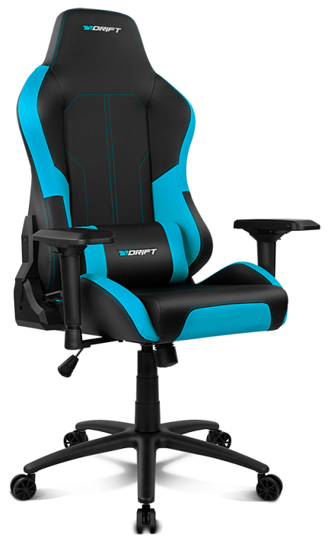 DRIFT DR250 Silla para videojuegos de PC Asiento acolchado tapizado Negro, Azul