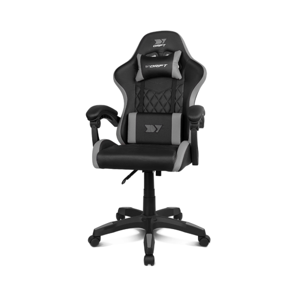 DRIFT DR35BG silla para videojuegos Silla para videojuegos de PC Asiento acolchado Negro, Gris