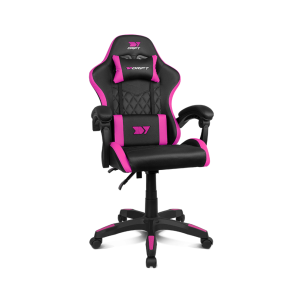 DRIFT DR35 Silla para videojuegos de PC Asiento acolchado Negro, Rosa