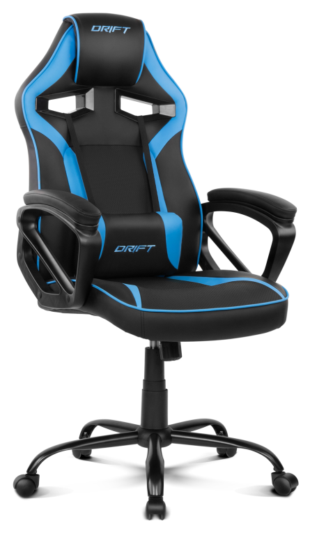 DRIFT DR50 Silla para videojuegos de PC Asiento acolchado tapizado Negro, Azul