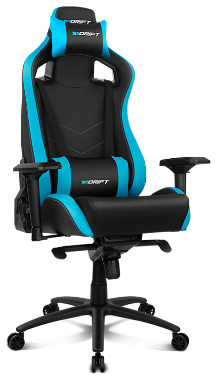 DRIFT DR500 Silla para videojuegos de PC Asiento acolchado tapizado Negro, Azul