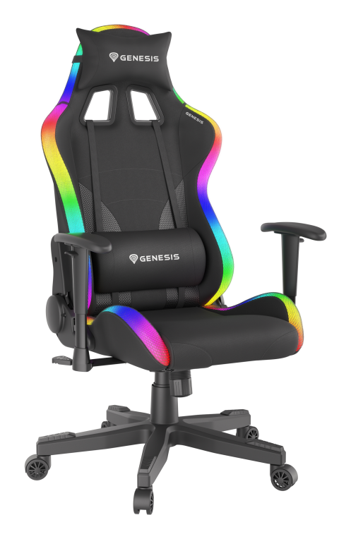 GENESIS Trit 600 RGB Silla para videojuegos universal Asiento acolchado Negro