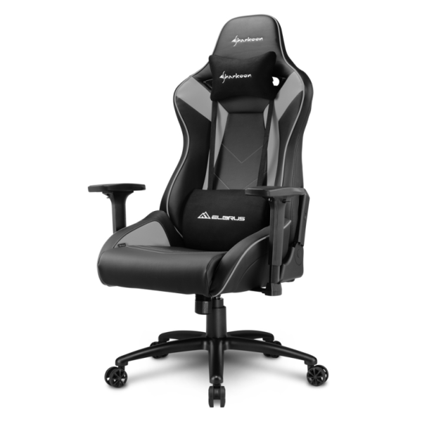 Sharkoon ELBRUS 3 Silla para videojuegos universal Asiento acolchado Negro, Gris