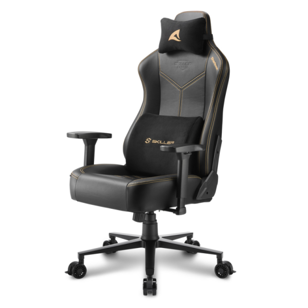 Sharkoon SGS30 Silla para videojuegos universal Asiento acolchado tapizado Beige, Negro