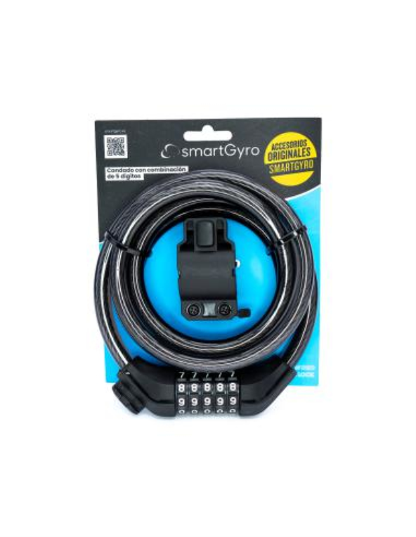 smartGyro SG27-348 candado para bicicleta Negro 1800 mm Cable antirrobo