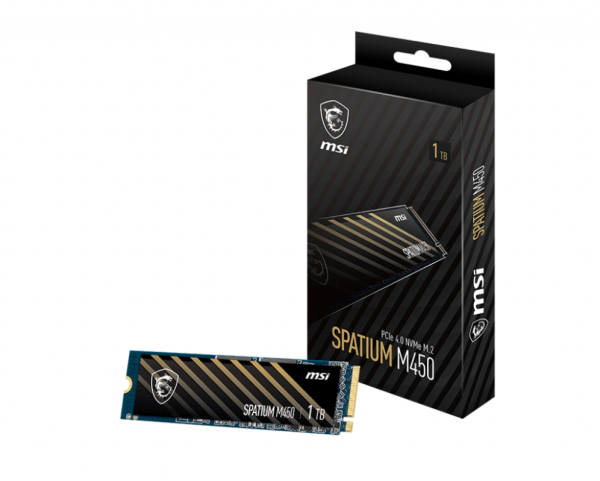 MSI SPATIUM M450 PCIe 4.0 NVMe M.2 1TB PCI Express 4.0 3D NAND