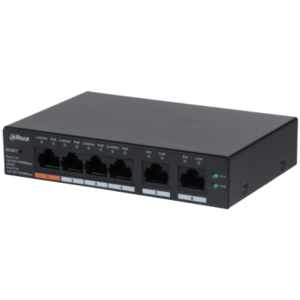 Dahua Technology DH-CS4006-4GT-60 switch Gestionado L2 Gigabit Ethernet (10/100/1000) Energía sobre Ethernet (PoE) Negro