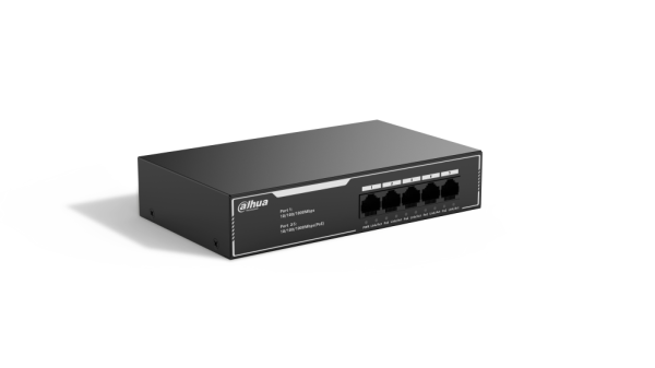 Dahua Technology PoE SG1005LP No administrado L2 Gigabit Ethernet (10/100/1000) Energía sobre Ethernet (PoE) Negro