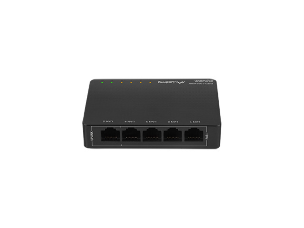 Lanberg DSP3-1005-60W switch No administrado Gigabit Ethernet (10/100/1000) Energía sobre Ethernet (PoE) Negro