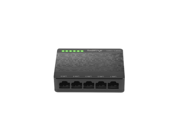 Lanberg DSP1-1005 switch No administrado Gigabit Ethernet (10/100/1000) Negro, Gris