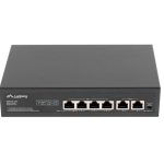 Lanberg RSFE-4P-2FE-60 switch No administrado Fast Ethernet (10/100) Energía sobre Ethernet (PoE) 1U Negro