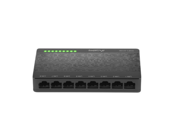 Lanberg DSP1-0108 switch No administrado Fast Ethernet (10/100) Negro