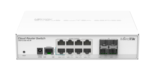 Mikrotik CRS112-8G-4S-IN switch Gestionado L3 Gigabit Ethernet (10/100/1000) Energía sobre Ethernet (PoE) Blanco