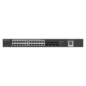 Ruijie Networks RG-NBS3100-24GT4SFP-P switch Gestionado L2 Gigabit Ethernet (10/100/1000) Energía sobre Ethernet (PoE) Negro