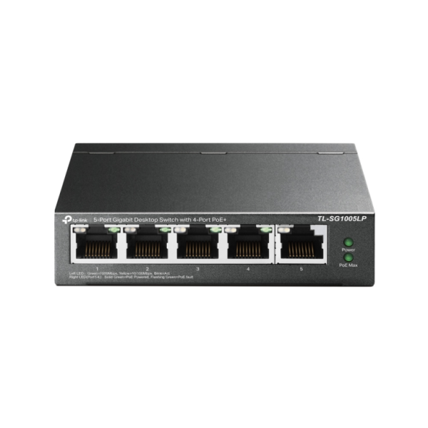 TP-Link TL-SG1005LP switch No administrado Gigabit Ethernet (10/100/1000) Energía sobre Ethernet (PoE) Negro