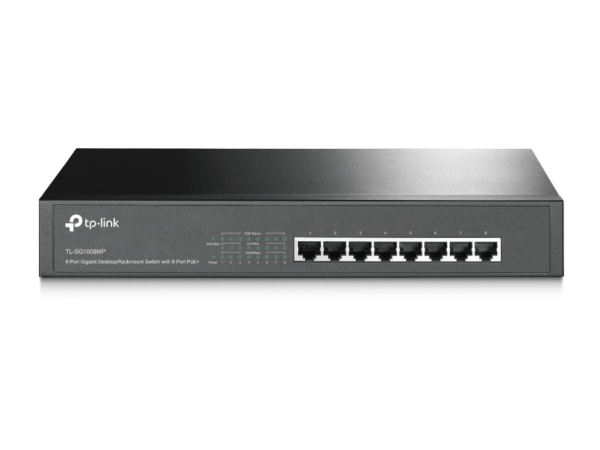 TP-Link TL-SG1008MP switch No administrado Gigabit Ethernet (10/100/1000) Energía sobre Ethernet (PoE) Negro