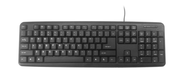 Gembird KB-U-103 teclado USB Inglés de EE. UU. Negro