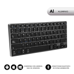 SUBBLIM SUB-KB-3ADC201 teclado Universal QWERTY Español Negro, Gris