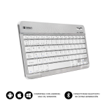 SUBBLIM TECLADO SMART BLUETOOTH SILVER QWERTY Español Plata, Blanco