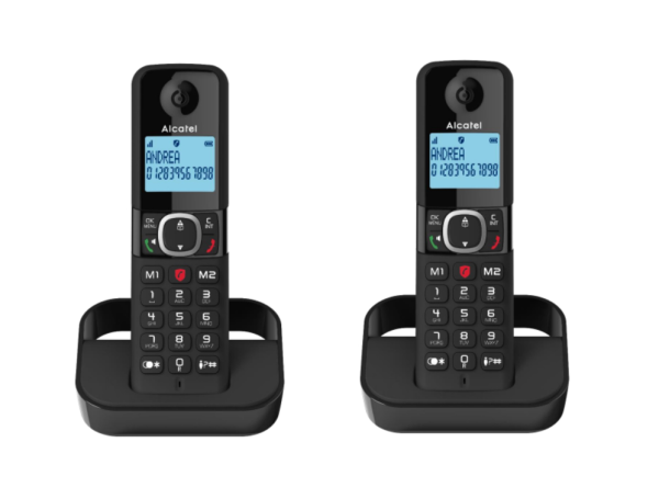 telefono-alcatel-f860-duo-black.png Alcatel F860 DUO EU Teléfono DECT Identificador de llamadas Negro