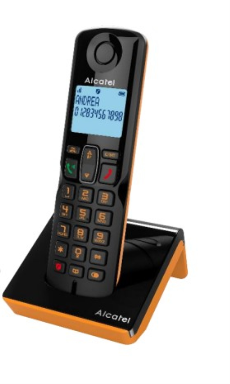 Alcatel S280 Teléfono DECT Identificador de llamadas Negro, Naranja