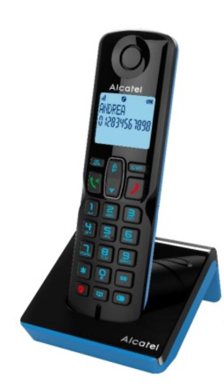 Alcatel S280 SOLO BLUE Teléfono DECT Identificador de llamadas Negro, Azul