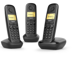 Gigaset A170 Trio Teléfono DECT/analógico Identificador de llamadas Negro