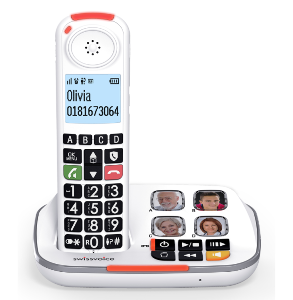 Atlinks XTRA 2355 Teléfono DECT Identificador de llamadas Blanco