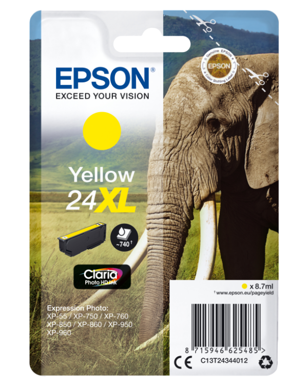 Epson Elephant C13T24344012 cartucho de tinta 1 pieza(s) Original Alto rendimiento (XL)