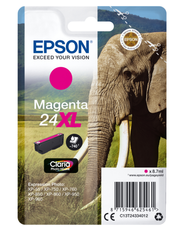 Epson Elephant C13T24334012 cartucho de tinta 1 pieza(s) Original Alto rendimiento (XL)