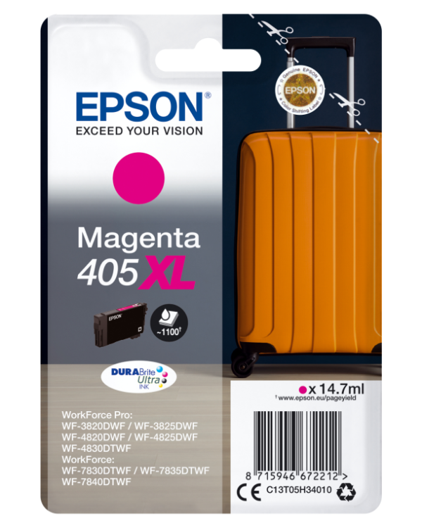 Epson 405XL DURABrite Ultra Ink cartucho de tinta 1 pieza(s) Original Alto rendimiento (XL)