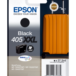 Epson 405XXL DURABrite Ultra Ink cartucho de tinta 1 pieza(s) Original Extra (Súper) alto rendimiento Negro